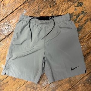 Nike Gray Athletic Shorts with Moisture-Wicking Fabric